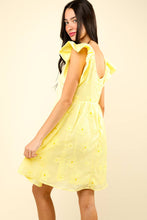 Load image into Gallery viewer, Flower Organza Mini Dress