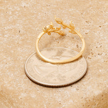 Load image into Gallery viewer, Cz Fern Wrap Open Band Ring