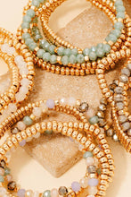 Load image into Gallery viewer, Metallic And Faceted Beaded Bracelet Set