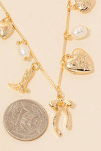 Load image into Gallery viewer, Assorted Heart Pearl Charms Necklace
