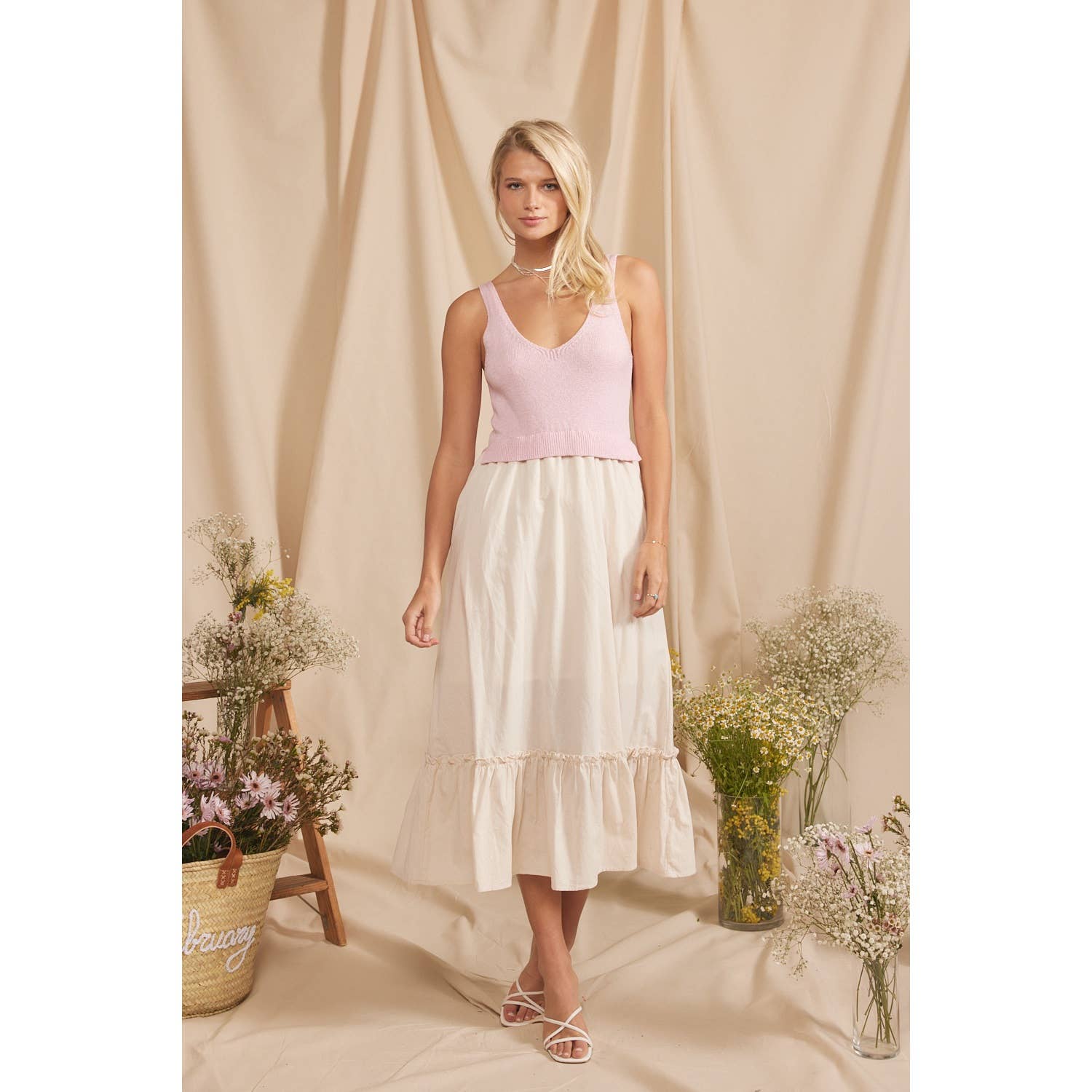 cute cami dresses LISTHA Women Cute Print Maxi Cami Dress Floral Sleeveless Tie Strap Boho Going Out Dress Y2k Flowy Graffiti Long A-line Sun Dress Light Blue 2XL