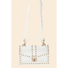Load image into Gallery viewer, Rhinestone Studded Clear Clutch Bag