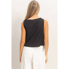 Load image into Gallery viewer, Sleeveless Textured Eyelet Top