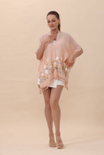 Load image into Gallery viewer, Floral Embroidered Tassel Hem Kimono Cardigan