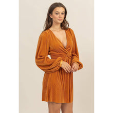 Load image into Gallery viewer, V-neck Pleated Backless Dress