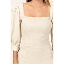 Load image into Gallery viewer, Smocked Dress with Puff Sleeves