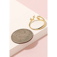 Load image into Gallery viewer, Delicate Floral Rhinestone Open Ring