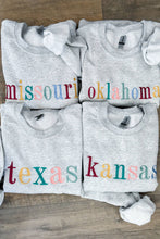 Load image into Gallery viewer, CUSTOM EMBROIDERED STATE SWEATER