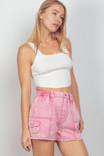 Load image into Gallery viewer, Washed Denim Cargo Shorts