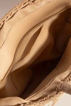 Load image into Gallery viewer, Two Tone Braided Zippered Hand Bag