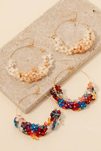 Load image into Gallery viewer, Ombre Flower Hoop Earrings