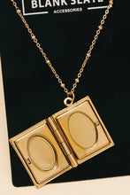 Load image into Gallery viewer, Stainless Steel Engraved Book Locket Pendant Necklace