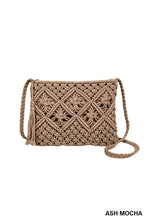 Load image into Gallery viewer, WOVEN BOHEMIAN TASSEL CROCHET SHOULDER BAG