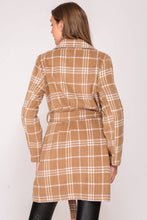 Load image into Gallery viewer, Plaid Print Open Front Cozy Coat