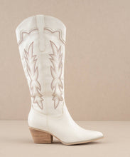 Load image into Gallery viewer, The Ainsley White | Embroidered Cowboy Western Boot