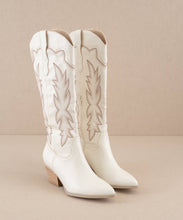 Load image into Gallery viewer, The Ainsley White | Embroidered Cowboy Western Boot