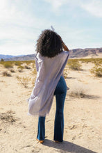 Load image into Gallery viewer, Breezy Beauty: Frayed Trim Kimono Summer Cover-Up 🪭