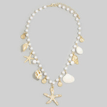 Load image into Gallery viewer, Pearl And Shell Charm Starfish Necklace