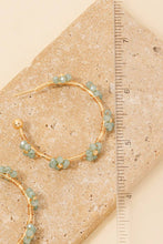 Load image into Gallery viewer, Multi Beaded Flowers Hoop Earrings