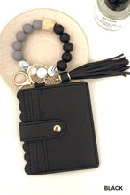 Load image into Gallery viewer, BEADED BRACELET KEYCHAIN CARD HOLDER WALLET
