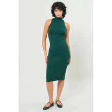 Load image into Gallery viewer, Ribbed High Neck Knit Midi Dress