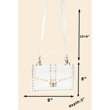 Load image into Gallery viewer, Rhinestone Studded Clear Clutch Bag