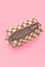 Load image into Gallery viewer, CHECKER MAKEUP POUCH BAG