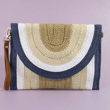 Load image into Gallery viewer, Arch Woven Straw Envelope Clutch