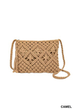 Load image into Gallery viewer, WOVEN BOHEMIAN TASSEL CROCHET SHOULDER BAG