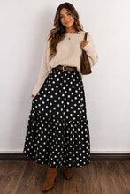 Load image into Gallery viewer, Tiered Polka Dot Maxi Skirt