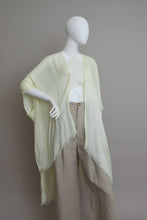 Load image into Gallery viewer, Breezy Beauty: Frayed Trim Kimono Summer Cover-Up 🪭