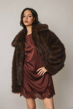 Load image into Gallery viewer, Satin & Lace Long Sleeve Mini Dress