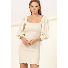 Load image into Gallery viewer, Smocked Dress with Puff Sleeves