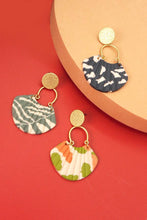Load image into Gallery viewer, MIXED PRINT DROP POLYMER EARRINGS