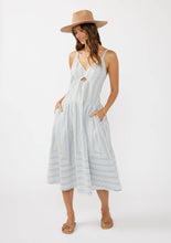 Load image into Gallery viewer, Striped Midi Dress with Cutouts