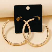 Load image into Gallery viewer, Gold Dipped Large Tube Hoop Earrings