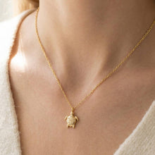 Load image into Gallery viewer, Gold Dipped Cz Studded Turtle Pendant Necklace