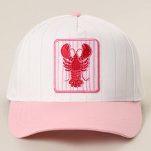 Load image into Gallery viewer, Lobster Seersucker Brim Trucker Hat