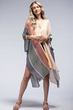 Load image into Gallery viewer, Sunset Stripe Viscose Kimono