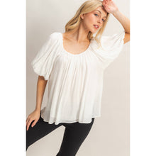 Load image into Gallery viewer, Gathered Puff Sleeve Blouse