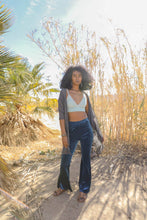 Load image into Gallery viewer, Pom Trimmed Jacquard Kimono