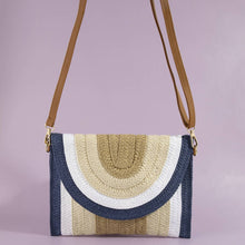 Load image into Gallery viewer, Arch Woven Straw Envelope Clutch