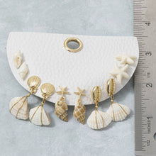 Load image into Gallery viewer, Wire Wrapped Shell Drop Earrings Set