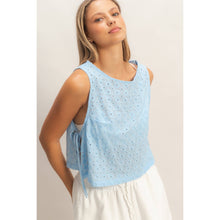 Load image into Gallery viewer, Sleeveless Textured Eyelet Top
