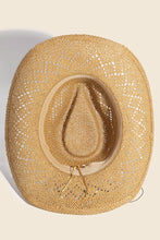 Load image into Gallery viewer, Turquoise And Shell Star Beads Strap Western Straw Hat