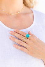 Load image into Gallery viewer, Round Stone Adjustable Ring