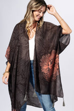 Load image into Gallery viewer, Black Floral Tassel Kimono
