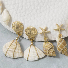 Load image into Gallery viewer, Wire Wrapped Shell Drop Earrings Set
