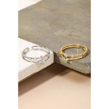 Load image into Gallery viewer, Double Line Rhinestone Fashion Ring
