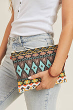 Load image into Gallery viewer, Aztec Crossbody &amp; Wristlet Bag
